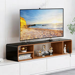TV Stand Riser 5.9-Inch Lift Two Open Compartments Cable Routing