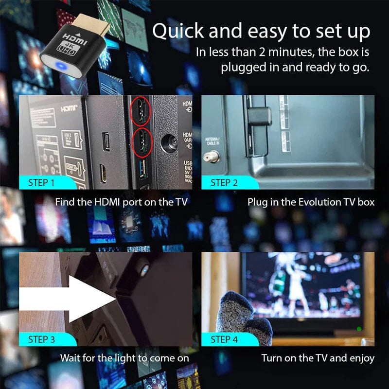 TV Streaming Device 4K HDMI Plug-and-Play