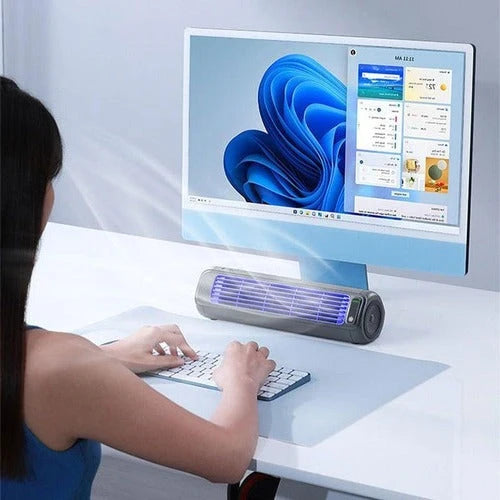 Table Fan USB Rechargeable Oscillating Touch Controls