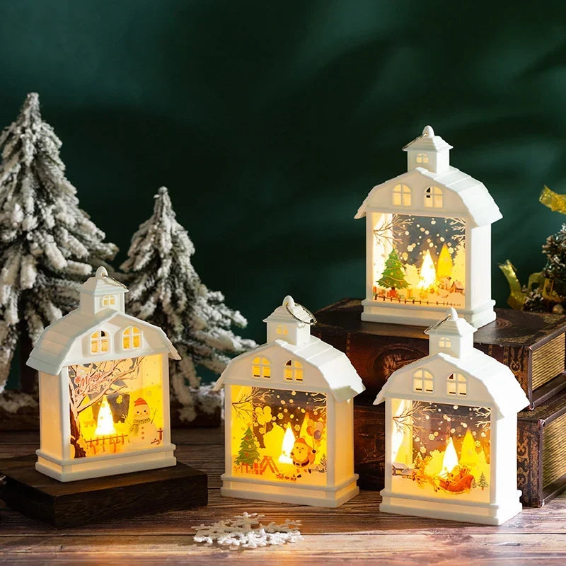 Table Lamp Animated Winter Scene Integrated Warm LED