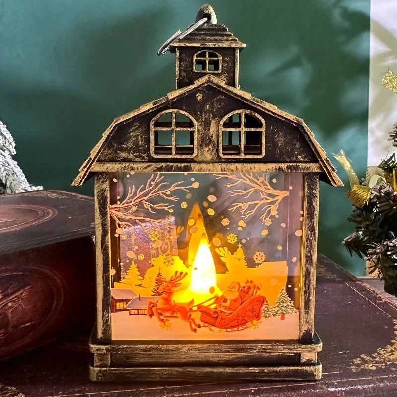 Table Lamp Animated Winter Scene Integrated Warm LED