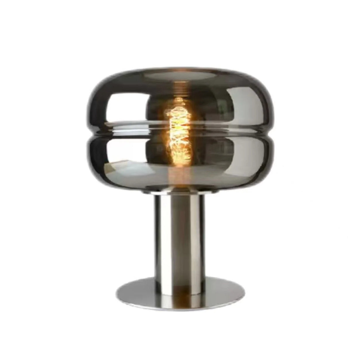 Table Lamp Artistic Glass Gold-Tone Base Soft Ambient Lighting