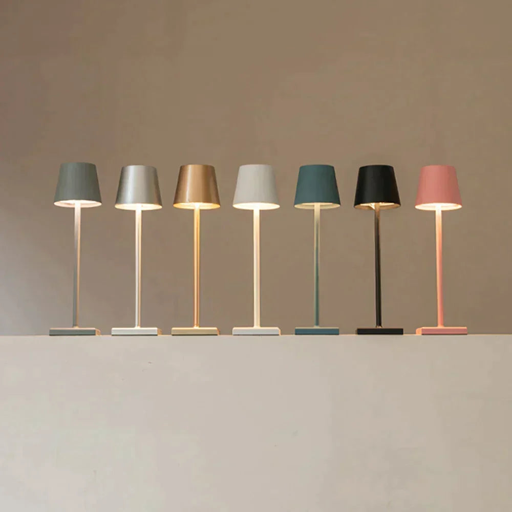Table Lamp Cordless Rechargeable Dimmable LED Aluminum