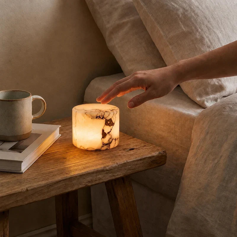Table Lamp Cordless Rechargeable Marble Touch Control