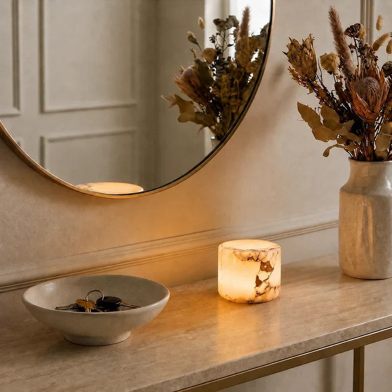 Table Lamp Cordless Rechargeable Marble Touch Control