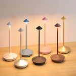 Table Lamp Cordless Rechargeable Touch Dimming Mushroom Design
