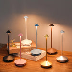 Table Lamp Cordless Rechargeable Touch Dimming Mushroom Design