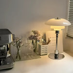 Table Lamp Curved Shade Rotary Dimmer E27 Base