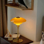 Table Lamp Curved Shade Rotary Dimmer E27 Base