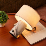 Table Lamp Genuine Marble Base Rechargeable Touch Control