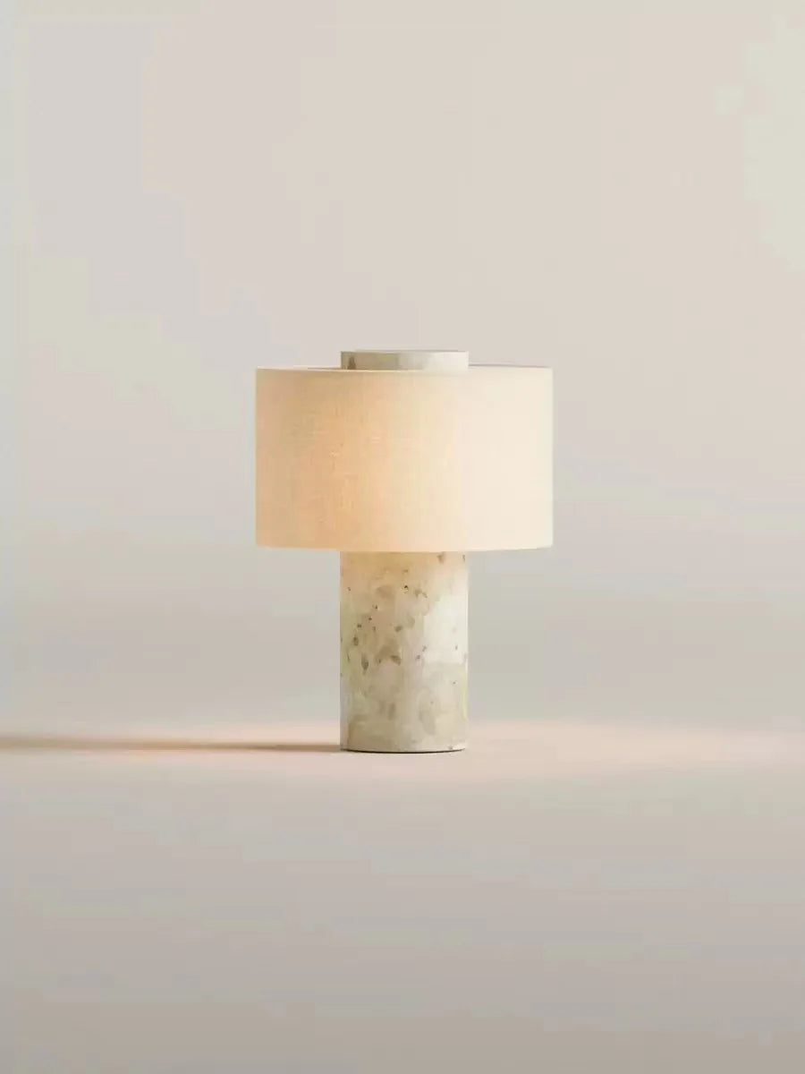 Table Lamp Genuine Marble Base Rechargeable Touch Control