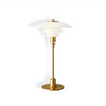 Table Lamp Glass Shade Dimmable Warm Glow