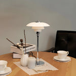 Table Lamp Glass Shade Dimmable Warm Glow