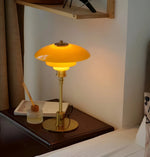 Table Lamp Glass Shade Dimmable Warm Glow