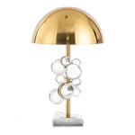 Table Lamp Golden Dome Shade Decorative Glass Spheres