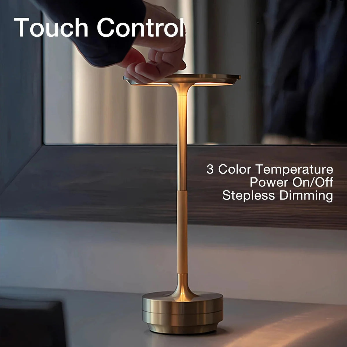 Table Lamp LED Cordless Rechargeable Touch Dimming