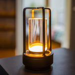 Table Lamp Lantern Cage Design Cordless Rechargeable Touch Control