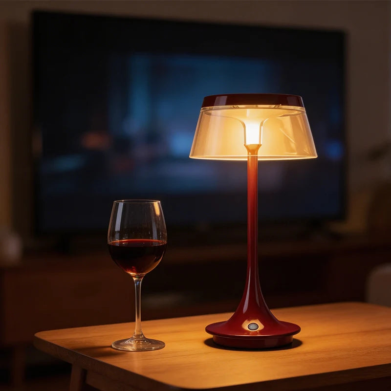 Table Lamp Rechargeable LED Stepless Dimming Metal Base
