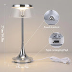 Table Lamp Rechargeable LED Stepless Dimming Metal Base
