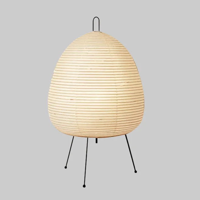 Table Lamp Rice Paper Shade Warm Ambient Lighting