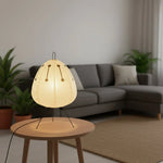 Table Lamp Rice Paper Shade Warm Ambient Lighting