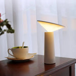 Table Lamp Rotating Shade Adjustable Brightness Rechargeable
