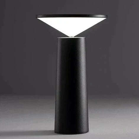 Table Lamp Rotating Shade Adjustable Brightness Rechargeable