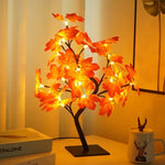 Table Lamp Tree-Inspired Warm White LED USB-Powered