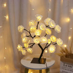 Table Lamp Tree-Inspired Warm White LED USB-Powered
