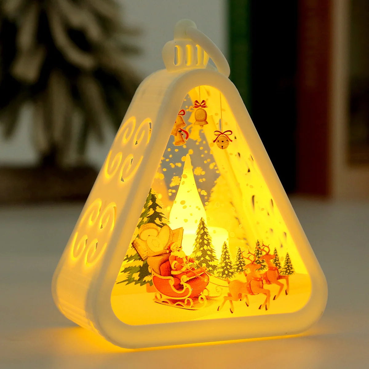 Table Lamp Triangle Warm LED Glow