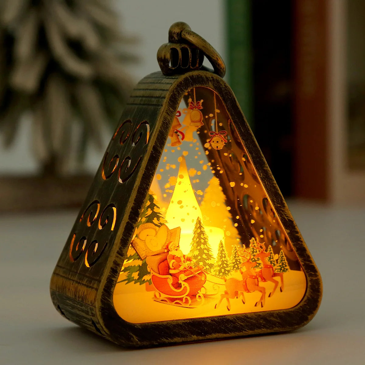 Table Lamp Triangle Warm LED Glow