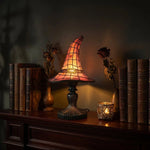 Table Lamp Witch Hat Design USB-Powered Warm Glow