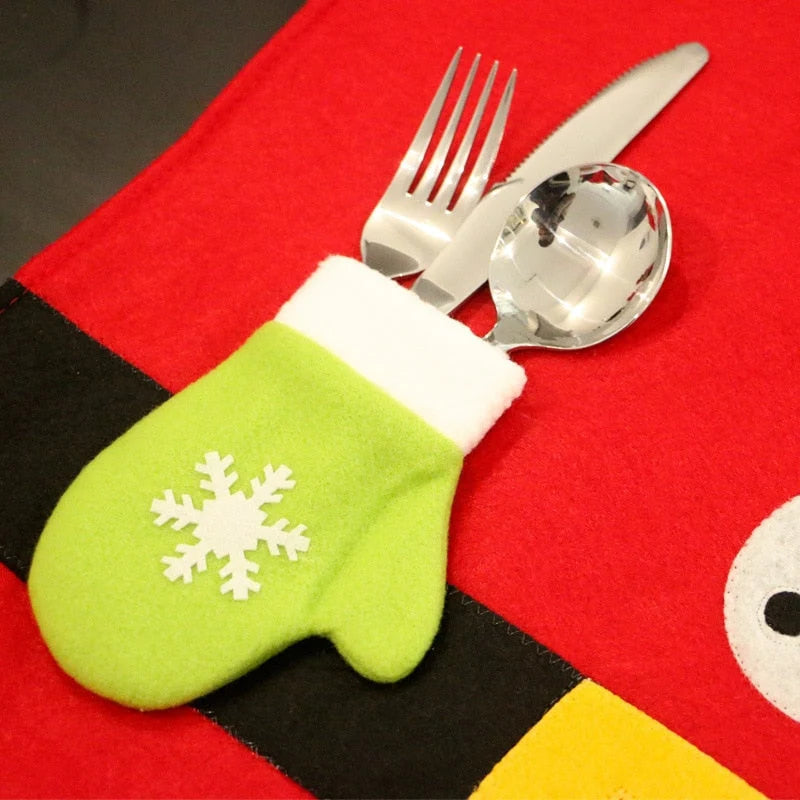 Table Mat Santa & Reindeer Christmas Design Non-Woven