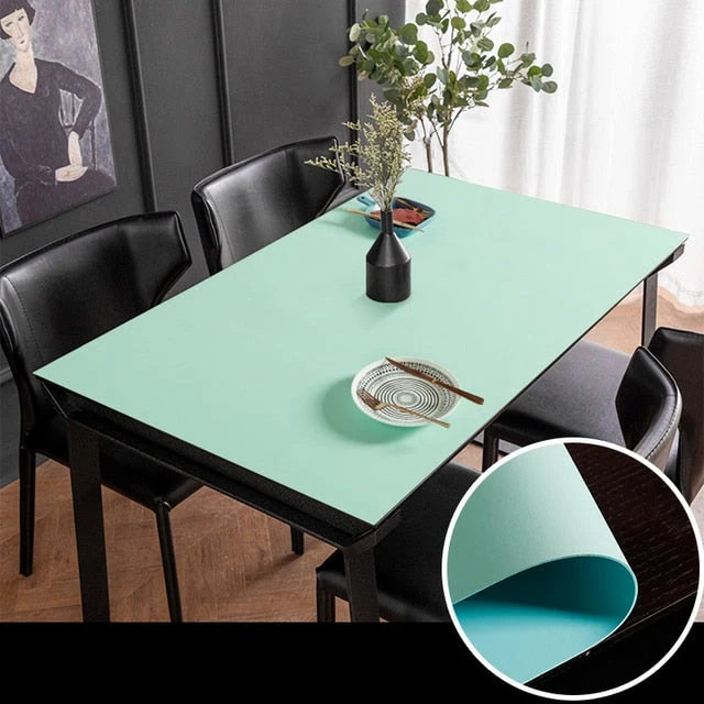 Table Protector Mat Waterproof Heat-Resistant PVC & TPU Leather