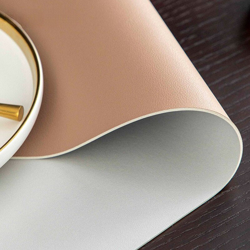 Table Protector Mat Waterproof Heat-Resistant PVC & TPU Leather