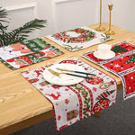 Tablecloth Christmas Tree Motif Durable & Machine Washable