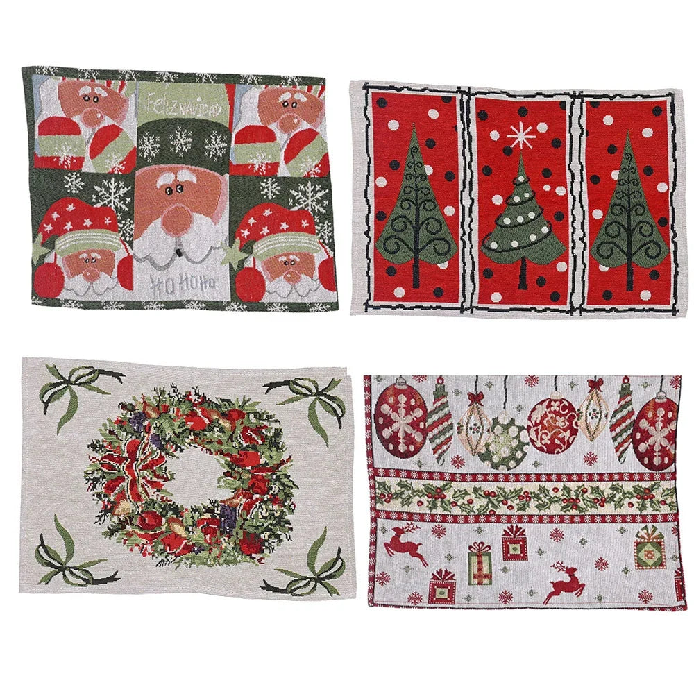 Tablecloth Christmas Tree Motif Durable & Machine Washable