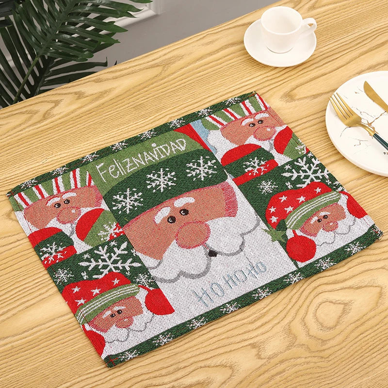 Tablecloth Christmas Tree Motif Durable & Machine Washable