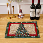 Tablecloth Christmas Tree Motif Durable & Machine Washable