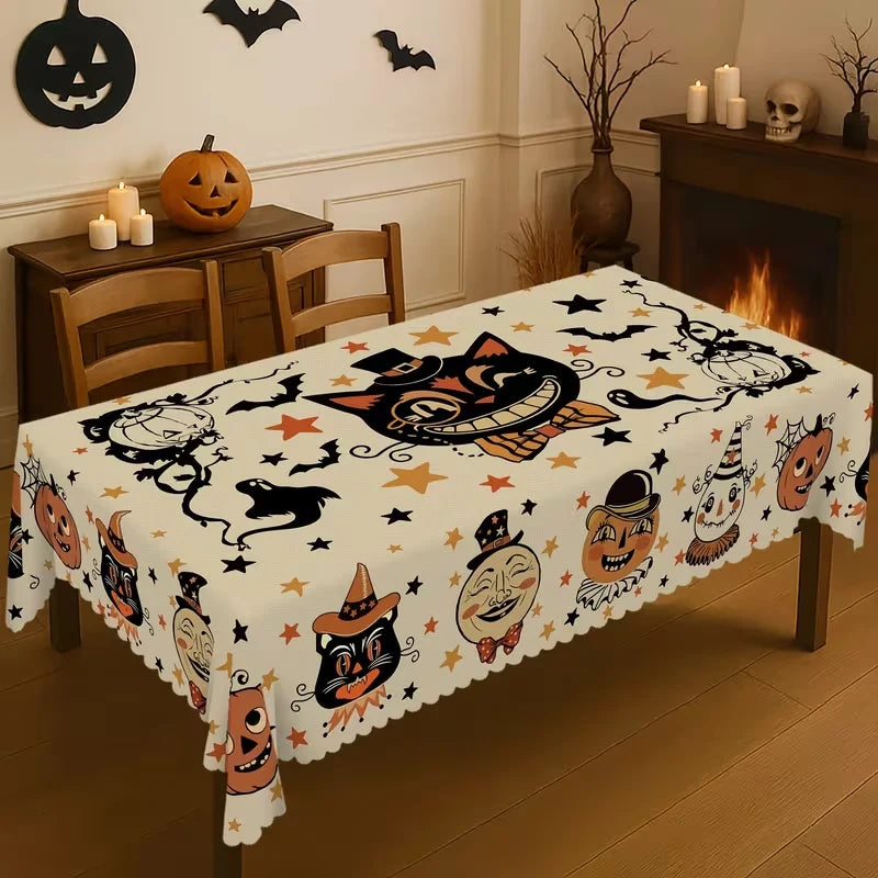 Tablecloth Halloween Printed Polyester Foldable Rectangular