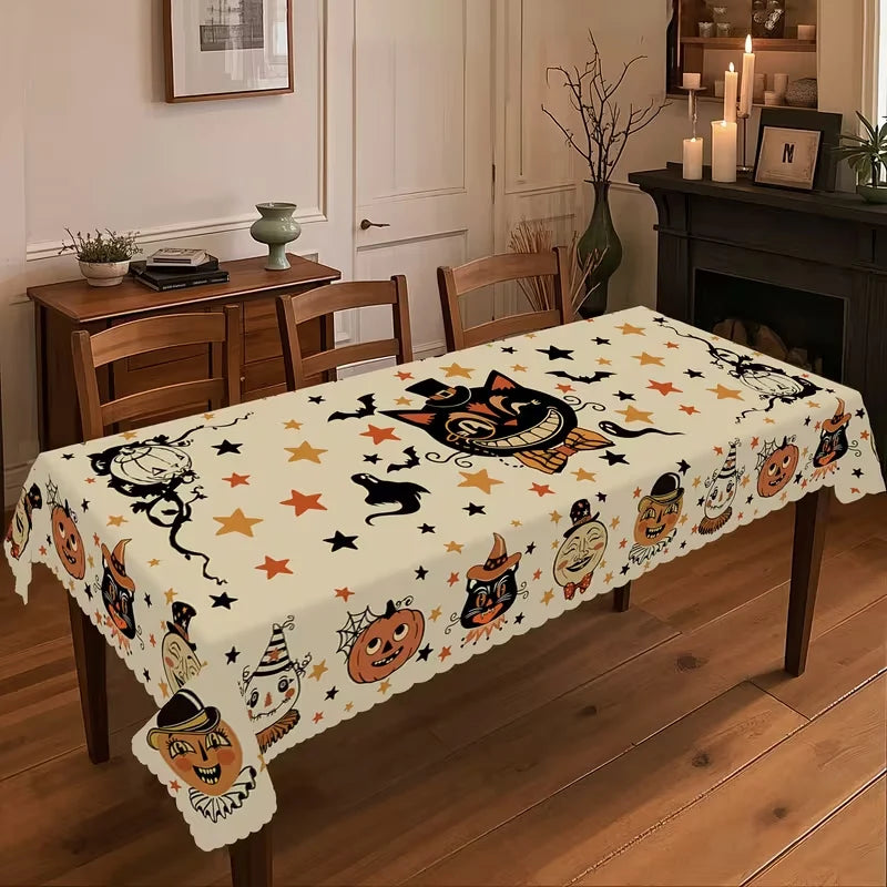 Tablecloth Halloween Printed Polyester Foldable Rectangular