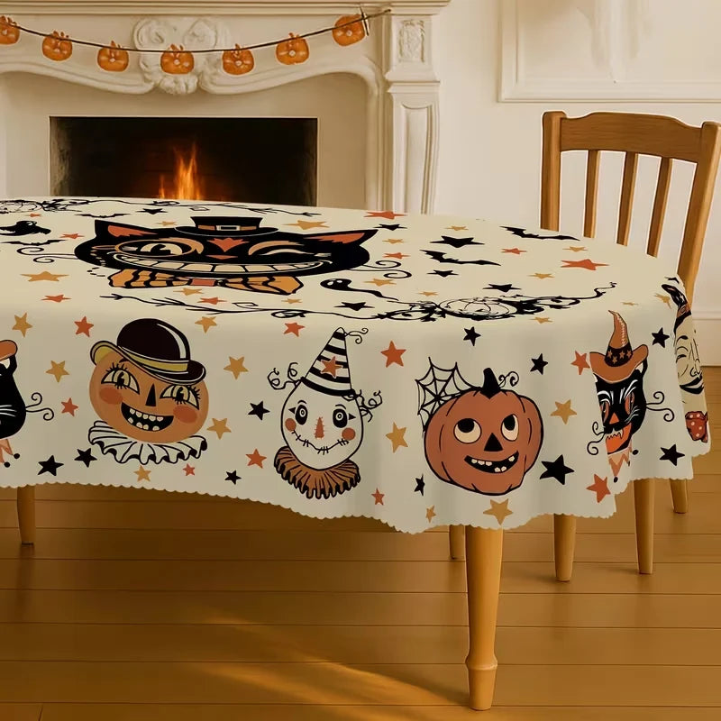 Tablecloth Halloween Printed Polyester Foldable Rectangular