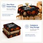 Tablecloth Round Polyester Halloween Designs Foldable for Storage