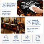 Tablecloth Round Polyester Halloween Designs Foldable for Storage
