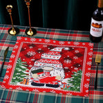 Tablecloth Santa Pattern Durable & Machine-Washable
