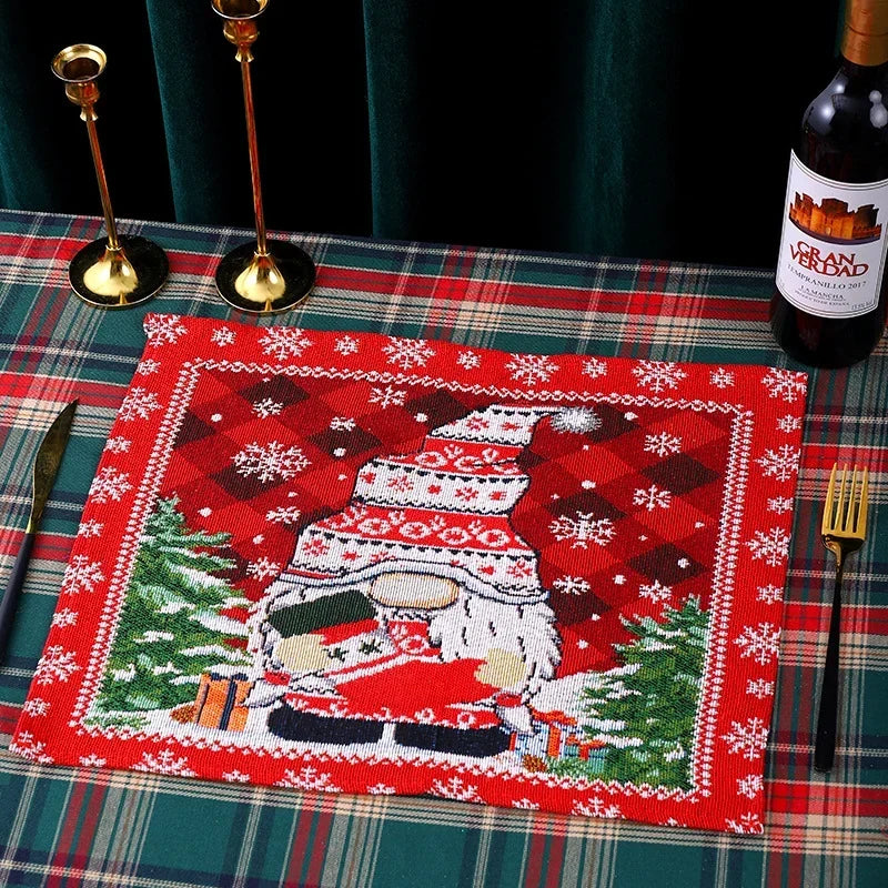 Tablecloth Santa Pattern Durable & Machine-Washable