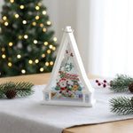 Tabletop Christmas Lantern Transparent Reindeer Warm Glow