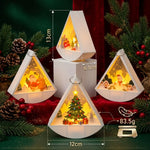 Tabletop Christmas Light Santa Scene Warm White LED