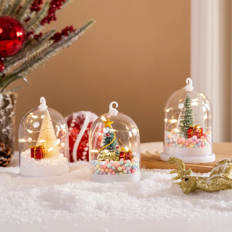 Tabletop Christmas Tree Built-In Lights Colorful Ornaments & Gifts