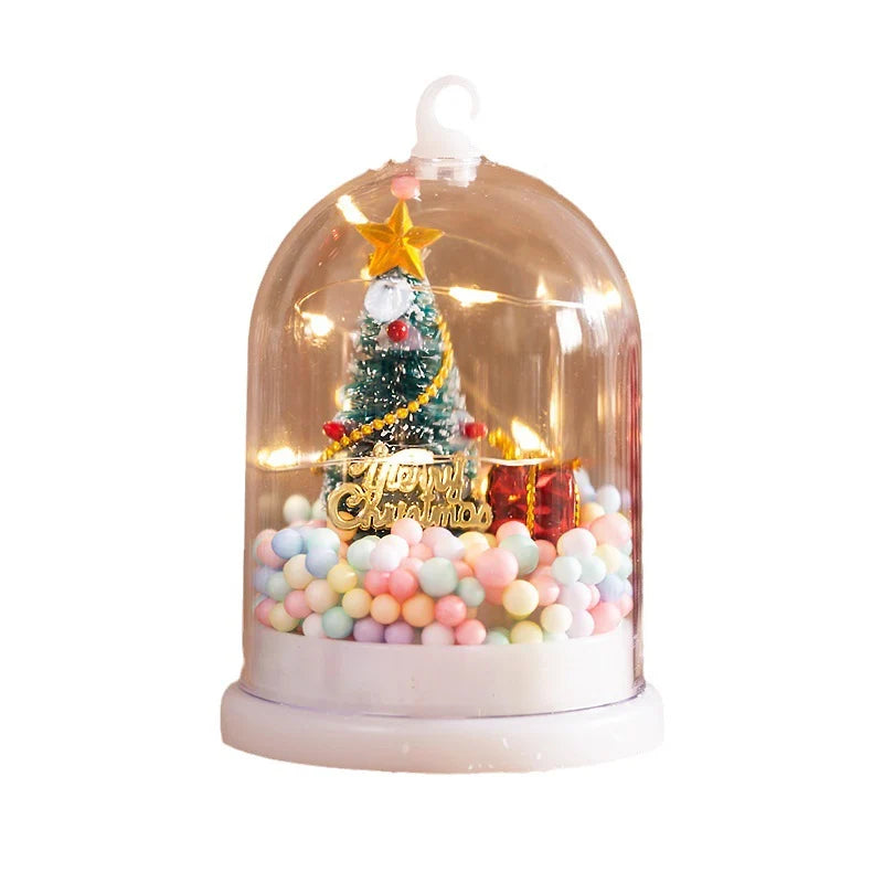 Tabletop Christmas Tree Built-In Lights Colorful Ornaments & Gifts